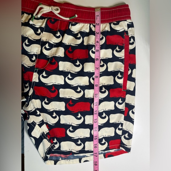 SPERRY Swim Trunks Men’s Whales Red/Navy/Ivory Lined Pockets Size L - Picture 9 of 11